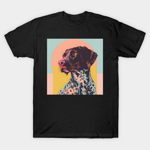 German Wirehaired Pointer in 80's T-Shirt by NatashaCuteShop